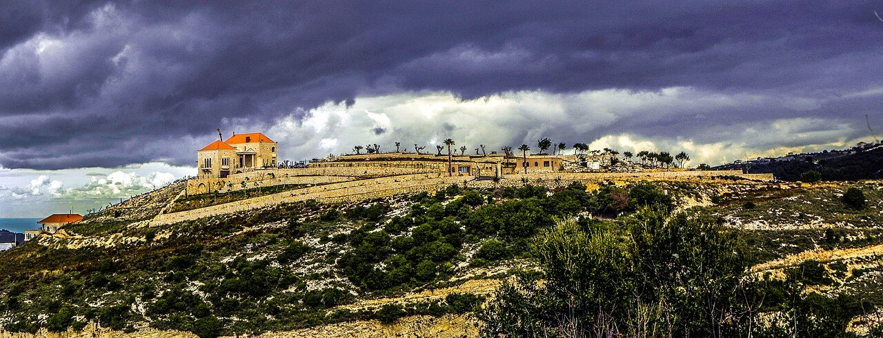 The hilltop above Annaya, near the hermitage where he lived his last 23 years.